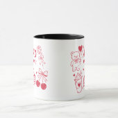 Cute XOXO Valentine | Coquette Bear & Cake Tasse (Zentrum)