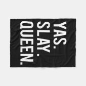 Cute Yas Slay Queen Quote Girls Fleecedecke (Vorderseite (Horizontal))