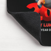 Cute Year Of The Horse -black Fun Happy Lunar New Mousepad (Ecke)