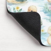 Cute Yellow Blue Ducks Mousepad (Ecke)