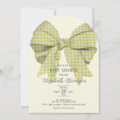Cute Yellow Bow Gender Neutral Baby Shower Arch Einladung (Vorderseite)