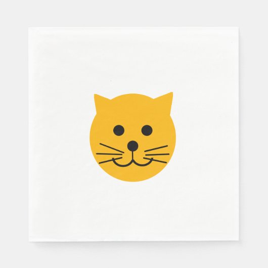 Cute yellow cat serviette (Vorderseite)