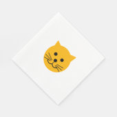 Cute yellow cat serviette (Ecke)
