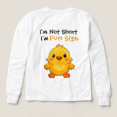 Cute Yellow Chick Fun Size Quote Design (Design Rückseite)