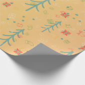 Cute Yellow Christmas Geschenkpapier (Ecke)