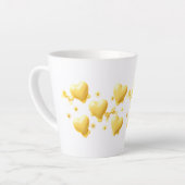 Cute Yellow Hearts Mug - Sweet Candy Love Pattern Milchtasse (Linke Ecke)