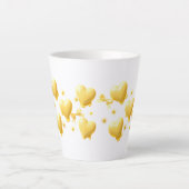 Cute Yellow Hearts Mug - Sweet Candy Love Pattern Milchtasse (Vorderseite)