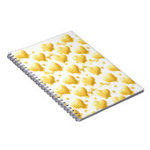 Cute Yellow Hearts Pattern Spiral Notebook Notizblock (Rechte Seite)