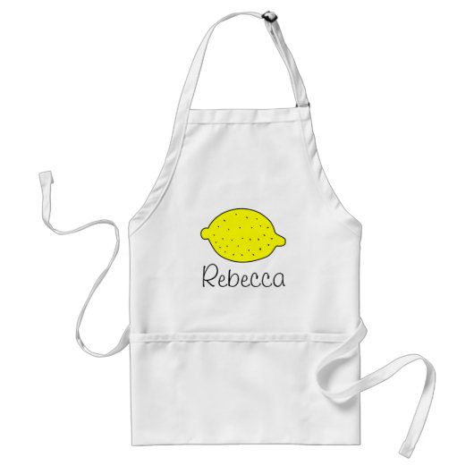 Cute yellow lemon kitchen apron for women schürze (Vorne)