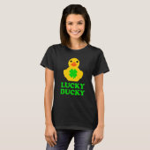 Cute Yellow Rubber Duck Four Leaf C St Patrick's D T-Shirt (Vorne ganz)