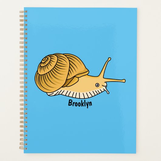 Cute yellow snail cartoon illustration planer (Vorderseite)