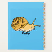 Cute yellow snail cartoon illustration planer (Rückseite)