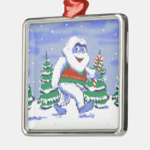 Cute yeti christmas in forest ornament aus metall (Links)