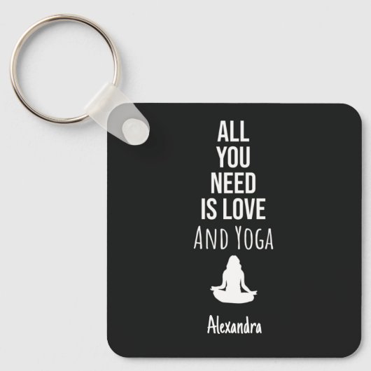 Cute Yoga Gifts For Yogi Lover Personalized Schlüsselanhänger (Vorderseite)