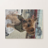 Cute Yorkie / Westie at the Cider Mill Puzzle (Horizontal)