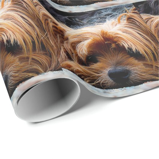 Cute Yorkshire Geschenkpapier (Rolleneckpunkt)