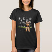 Cute Yorkshire Terrier Dandelion - Dogs Flowers T-Shirt (Vorderseite)