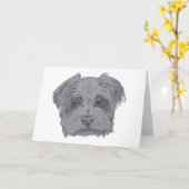 Cute Yorkshire Terrier Dog Karte (Gelbe Blume)