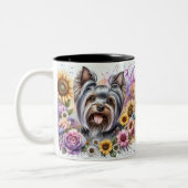 Cute Yorkshire Zweifarbige Tasse (Links)