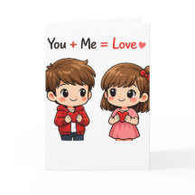 Cute You + Me Liebesgleichung Valentinstag Paar