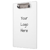Cute Your Logo Here Black & White Clipboard  Klemmbrett (Links)