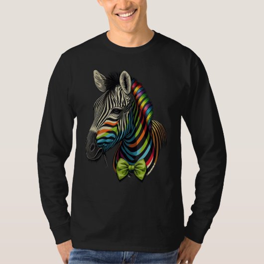 Cute Zebra  Animal on Zebra 4 T-Shirt (Vorderseite)