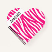 Cute Zebra Print Heart Shaped Notizblock (Vorderseite)