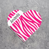 Cute Zebra Print Heart Shaped Notizblock
