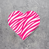 Cute Zebra Print Heart Shaped Notizblock