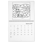 Cute Zoo Animals Coloring Calendar Kalender (Feb 2027)