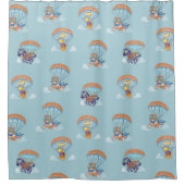 Cute Zoo Parachute Shower Curtain Duschvorhang (Vorderseite)