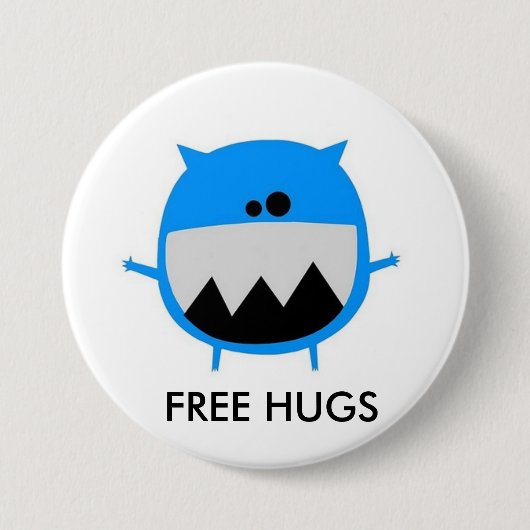 cutebluemonster, GEBEN UMARMUNGEN frei Button (Vorderseite)