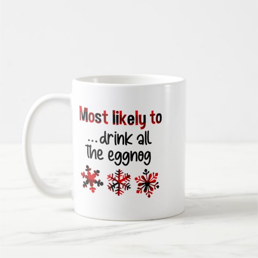 Cutecomfy Most Likely To Drink All The Eggnog Chri Kaffeetasse (Links)