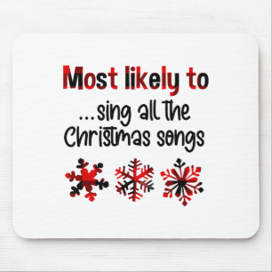 Cutecomfy Wahrscheinlich singt alle Weihnachtslied Mousepad