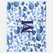 Cutecool Blue Babyboy Kinderzimmer Pattern persona Fleecedecke (Vorderseite)