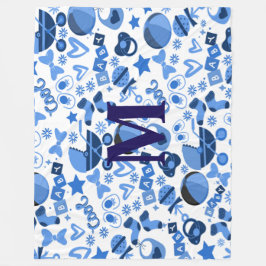 Cutecool Blue Babyboy Kinderzimmer Pattern persona Fleecedecke