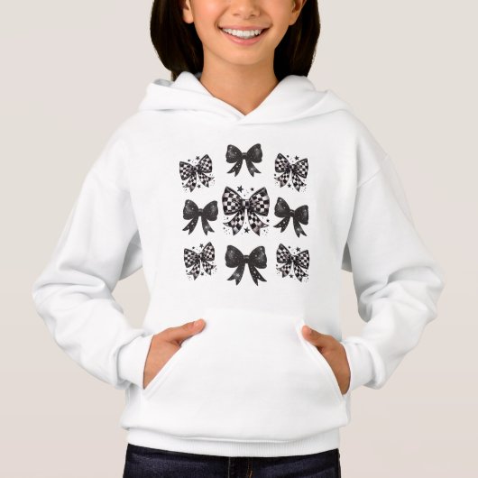 Cutecore Schwarzweißbögen Hoodie (Vorderseite)
