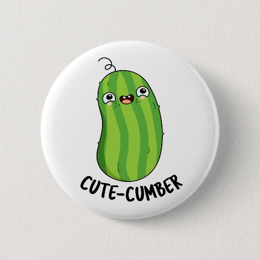 Cutecumber Funny Cucumber Pub Button (Vorderseite)