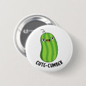 Cutecumber Funny Cucumber Pub Button (Vorne & Hinten)