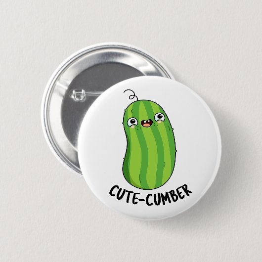 Cutecumber Funny Cucumber Pub Button (Vorne & Hinten)