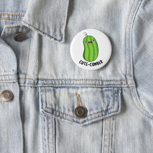 Cutecumber Funny Cucumber Pub Button (Beispiel)
