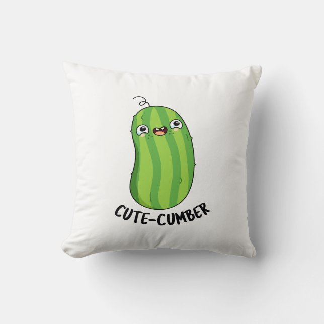 Cutecumber Funny Cucumber Pub Kissen (Vorderseite)