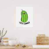 Cutecumber Funny Cucumber Pub Poster (Küche)