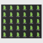 Cutecumber Funny Cucumber Pun Dark BG Geschenkpapier (Flach)