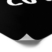 Cutecumber Funny Cucumber Pun Dark BG Poster (Ecke)