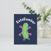 CuteCumber Postkarte (Stehend Vorderseite)