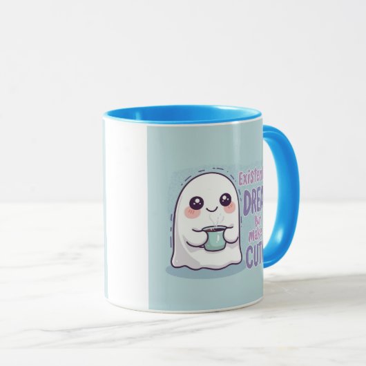 CuteGhost "Existential Dread But Make It Cute" Mug Tasse (VorderseiteRechts)