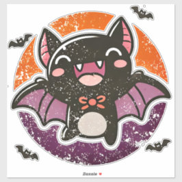 CuteHalloween Bat Custom-Cut Vinyl Sticker