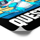 Cutei Axolotl Fragen Kinder Kleinkind Teens Boy An Poster (Ecke)