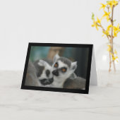 CuteLemur liebt jede gelegentliche Grußkarte Karte (Gelbe Blume)